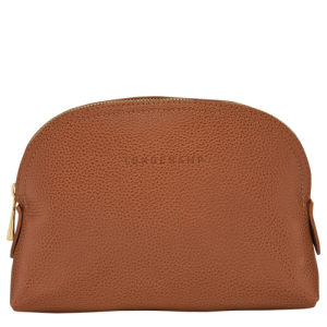 Longchamp Le Foulonné Bőr Pouches Női Barna | 07891KUIH