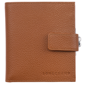 Longchamp Le Foulonné Bőr Pénztárca Női Barna | 76201JBWP
