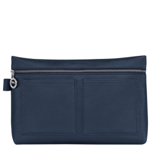 Longchamp Le Foulonné Bőr Toaletttáskák Férfi Kék | 15840PGCJ