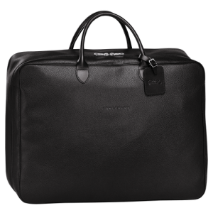 Longchamp Le Foulonné Bőr Utazótáskák Női Fekete | 42130NHJK