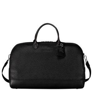 Longchamp Le Foulonné L Bőr Utazótáskák Férfi Fekete | 51720QOSF