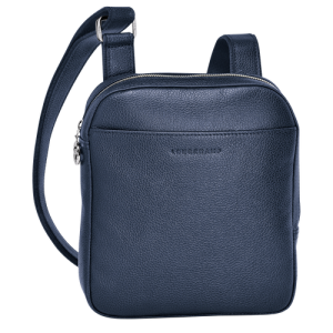 Longchamp Le Foulonné S Bőr Crossbody Táska Férfi Kék | 90543TUSI