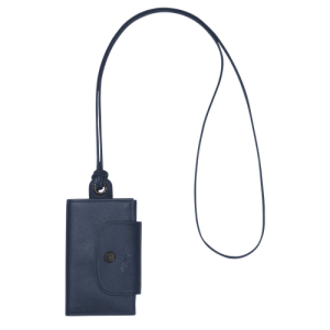Longchamp Le Pliage Cuir Bőr with necklace Kártyatartó Férfi Kék | 39452ULPX