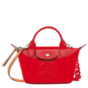 Longchamp Le Pliage Cuir XS Bőr Kézitáska Női Piros | 30176QXDJ