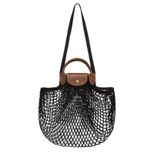 Longchamp Le Pliage filet Vászon Válltáskák Női Fekete | 31684VBXJ