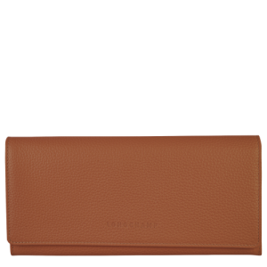 Longchamp Long continental Le Foulonné Bőr Pénztárca Női Barna | 13762TOGW