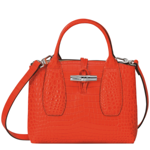 Longchamp Roseau S Bőr Kézitáska Női Narancssárga | 72109RZQN