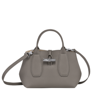 Longchamp Roseau S Bőr Kézitáska Női Szürke | 20456YMFN