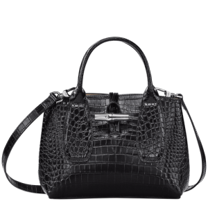 Longchamp Roseau S Bőr Mini Táska Női Fekete | 26791TPLC
